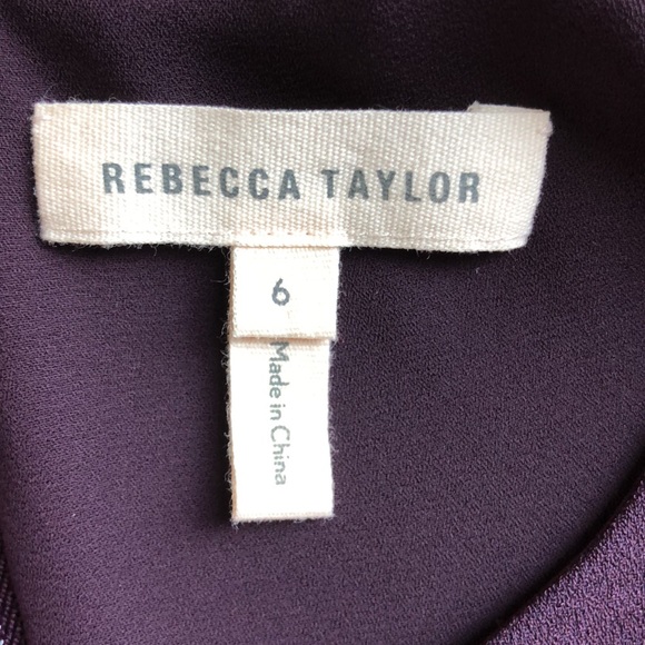 NWOT Rebecca Taylor Short Sleeve Crepe Ruffle Dress - Picture 5 of 15